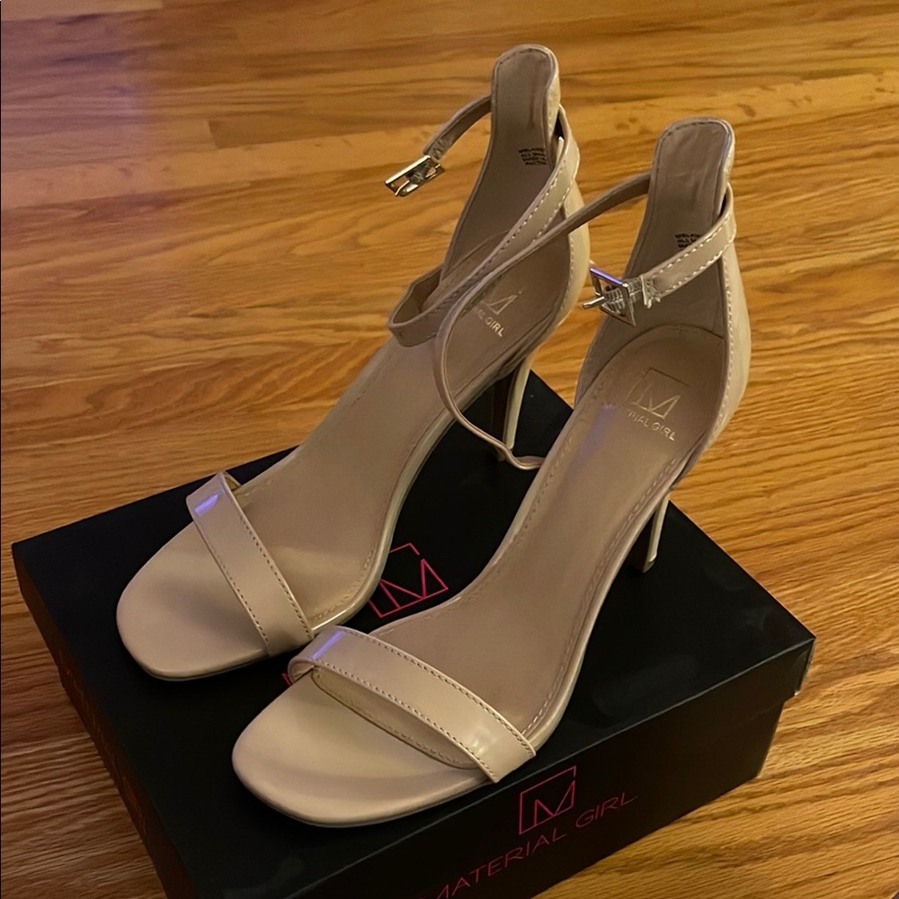 Material Girl Women's Nude Heeled Sandals